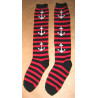 Long socks red-and-black anchors