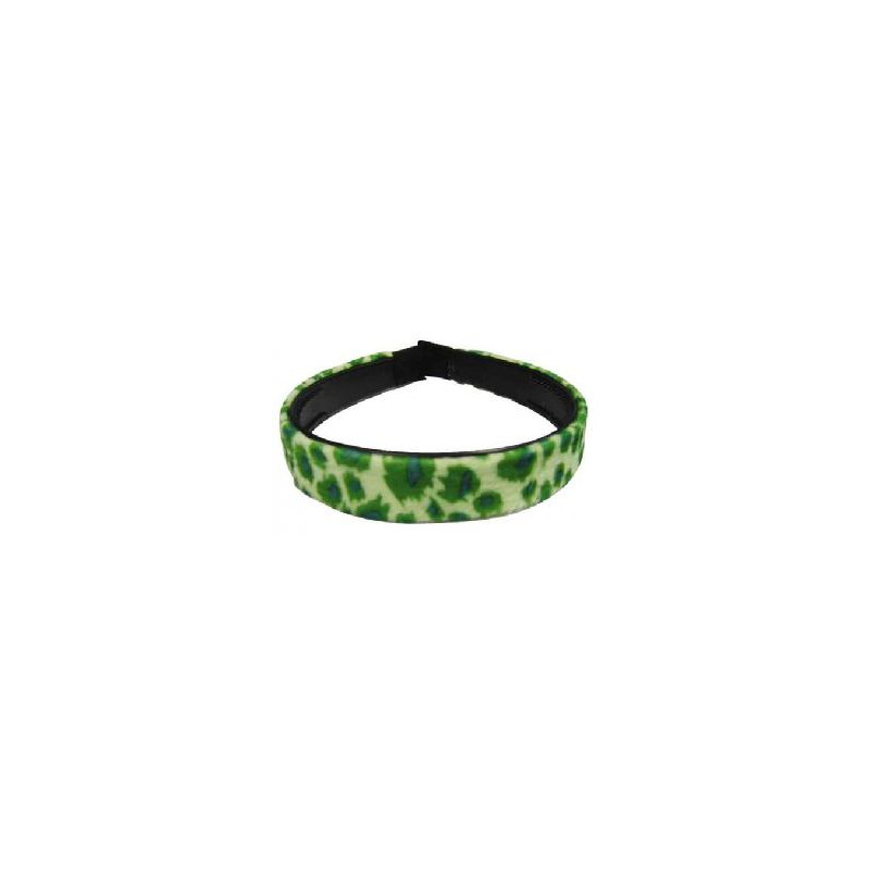 Green leopard headband