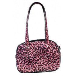Bolso de mano leopardo rosa