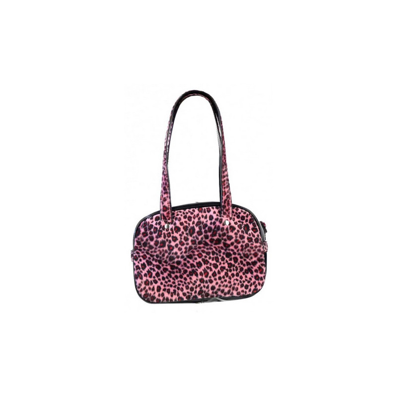 Bolso de mano leopardo rosa