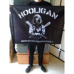 Hooligan flag against...
