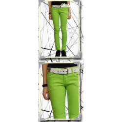 Green skinny jeans