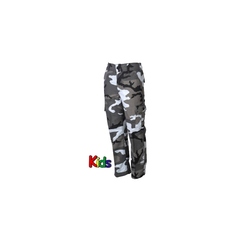 Children's urban camouflage trousers