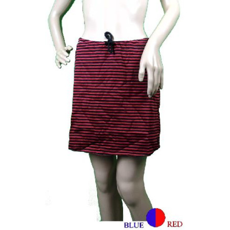 Red and black striped miniskirt