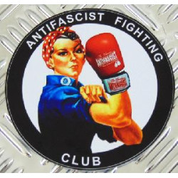 Adhesivo Rosie Riveter Antifascist Fighting Club
