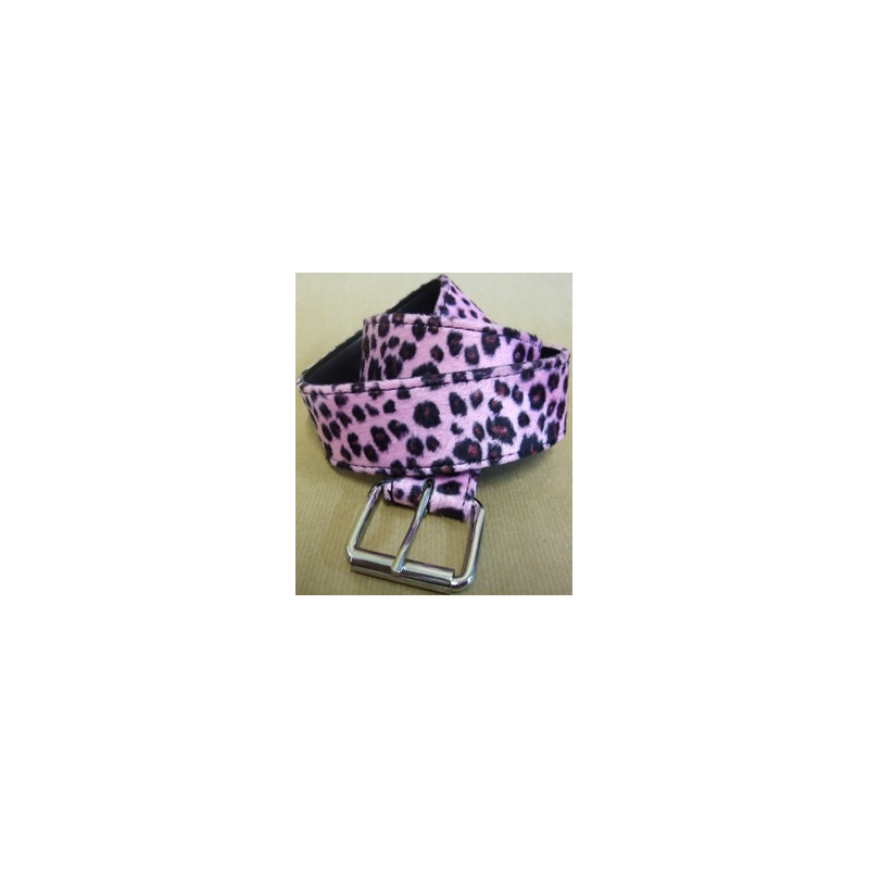 Cinturón leopardo rosa