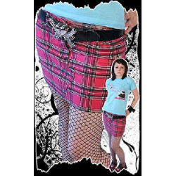 Pink Scottish Denim Miniskirt