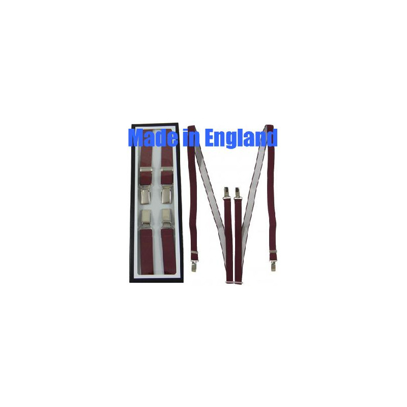 Half inch burgundy braces