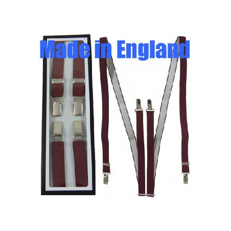 Half inch burgundy braces