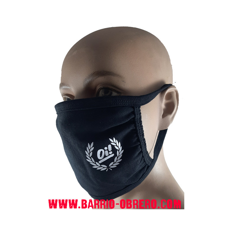 Cotton mask with double fabric Oi! laurel