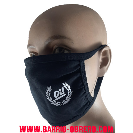 Cotton mask with double fabric Oi! laurel
