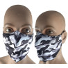 Double fabric mask with pocket for urban camouflage filter