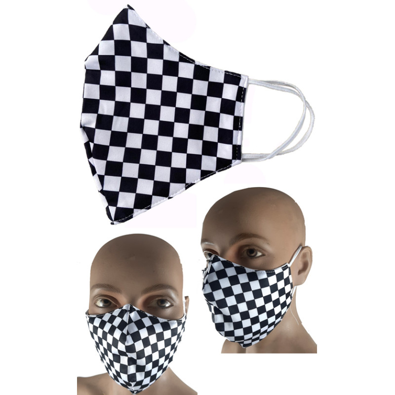 Double fabric mask with pocket for ska filter