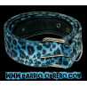 Cinturón leopardo azul