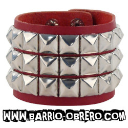 Leather wristband 3 rows...