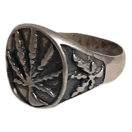 Marijuana Silver Ring