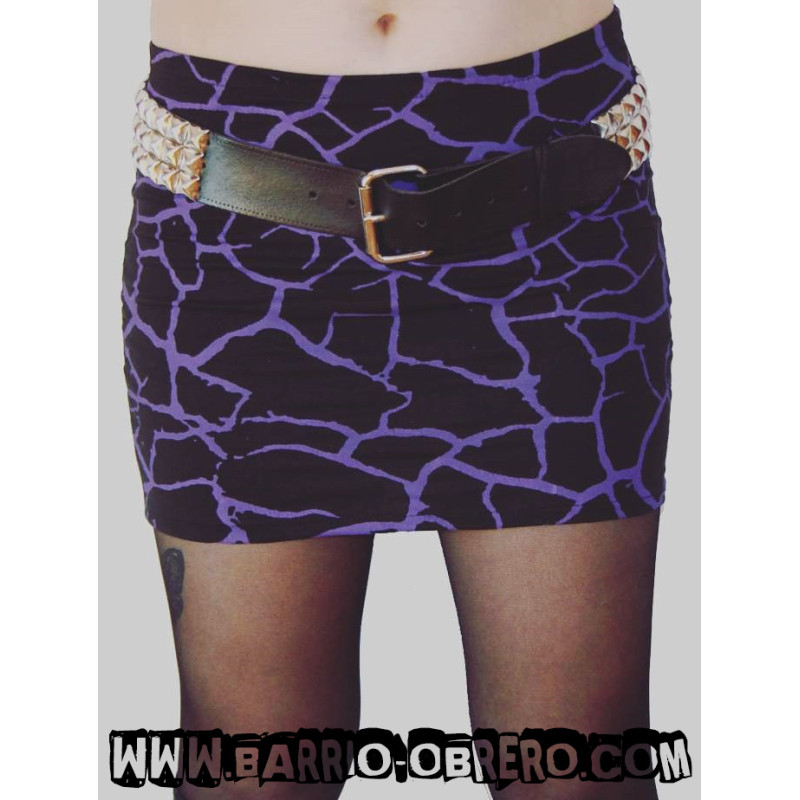 Miniskirt Cracks black lilac