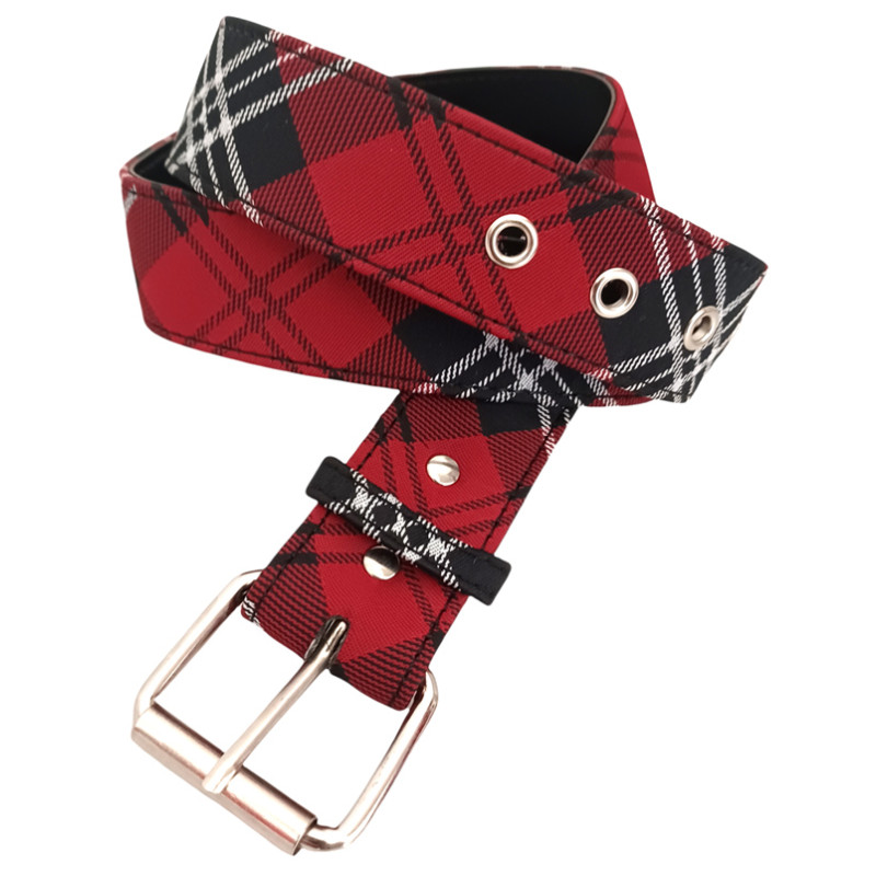 Cinturón con tela escocesa