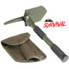 Folding shovel and pick with carrying bag