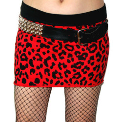 Red Leopard Miniskirt