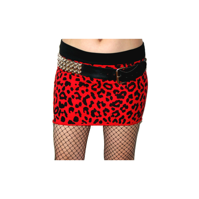 Minifalda Leopardo rojo