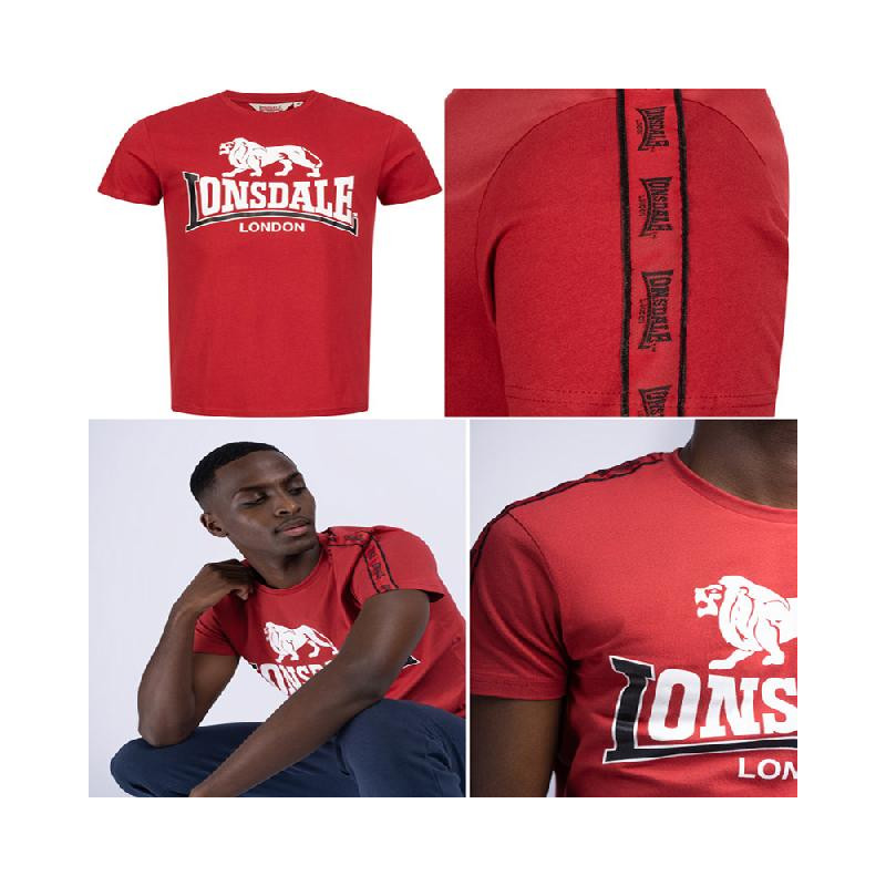 T-shirt Lonsdale strip sleeves