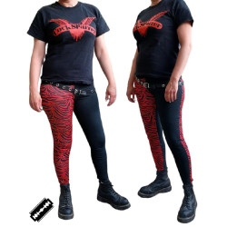 Leggings Punk bicolor red...