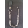 Wallet chain with leather