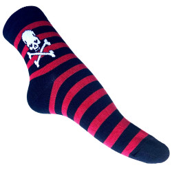Pirate socks red and black...