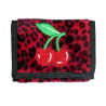 Red leopard wallet with cherries