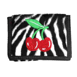 Zebra wallet with cherries