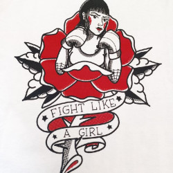 Camiseta manga corta   FIGHT LIKE A GIRL   SKINGIRL BOXER