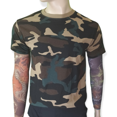 Green camouflage T-shirt