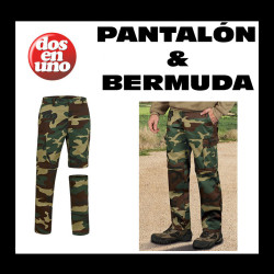 2 in 1 Bermuda Camouflage trousers