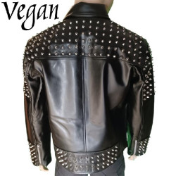 Cross synthetic leather with spikes