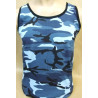 T-shirt suspenders camouflage blue