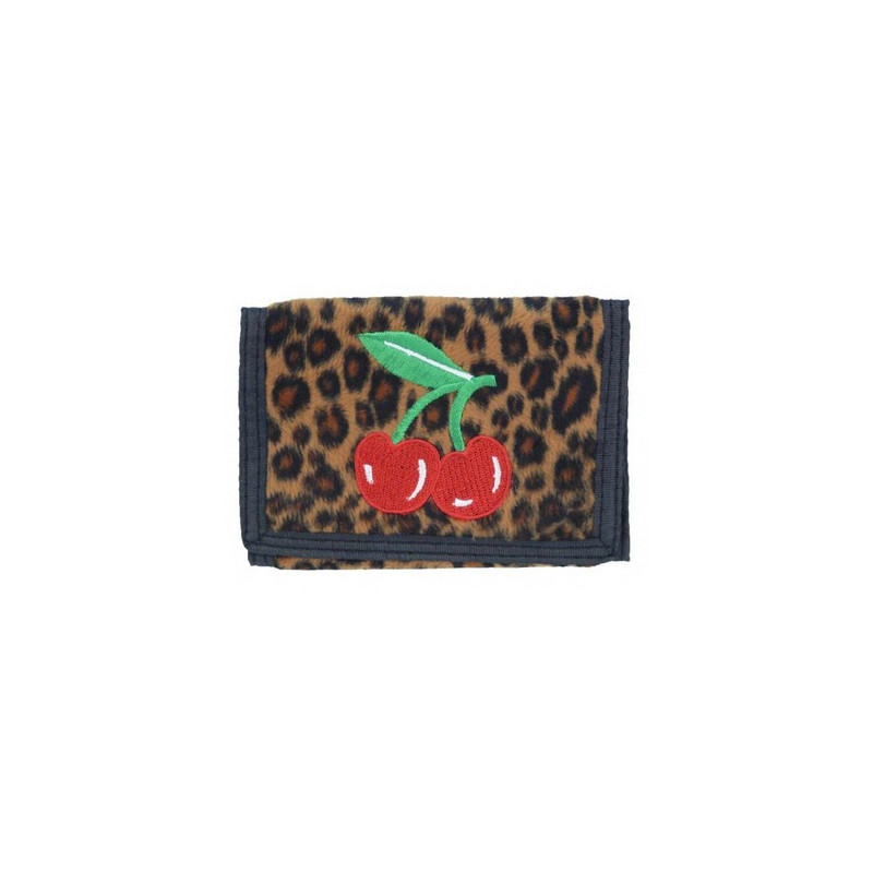 Leopard wallet with cherries