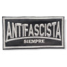 Parche Antifascista Siempre, negro