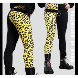 Leggings Punk bicolor leopard
