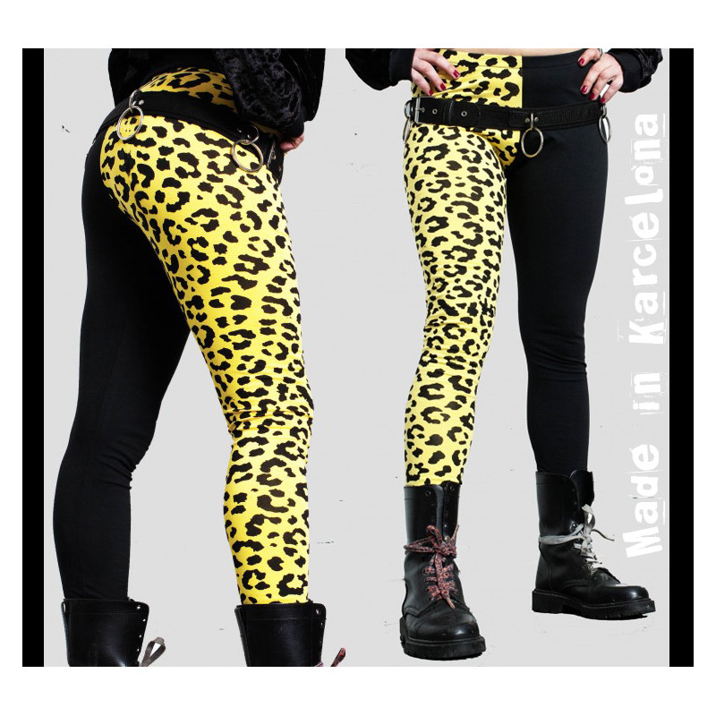 Leggings Punk bicolor leopard