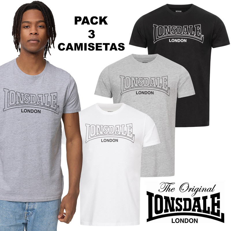 Pack 3 camisetas Lonsdale