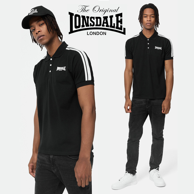 Lonsdale polo shirt with stripes