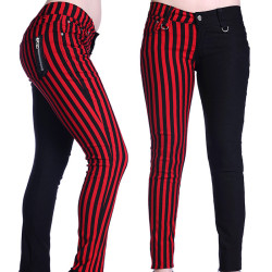 Tight pants bicolor stripes