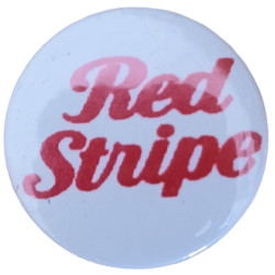 Red Stripe beer badge