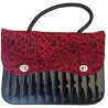 Red leopard handbag