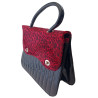 Red leopard handbag