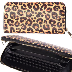Long leopard wallet