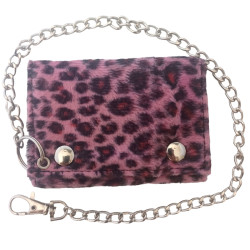 Pink leopard wallet
