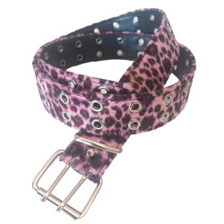 Leopard belt with double...