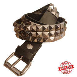 Leather belt 3 rows pyramid...